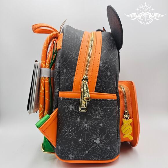 Loungefly Disney Mickey Halloween Pumpkin Light-up Mini Backpack & Wallet Set main image 6